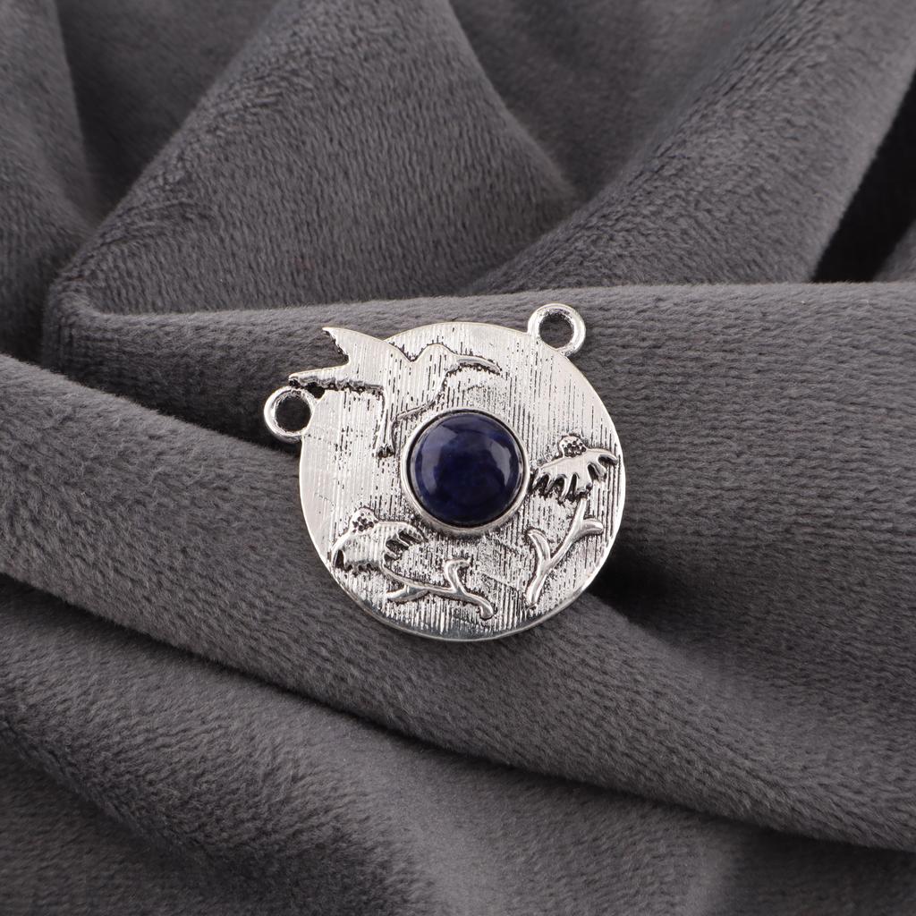 Sodalite Pendant, Gemstone 925 Solid Sterling Silver Jewelry Pendant, Handmade Jewelry Birthstone Pendant, Gift For Him