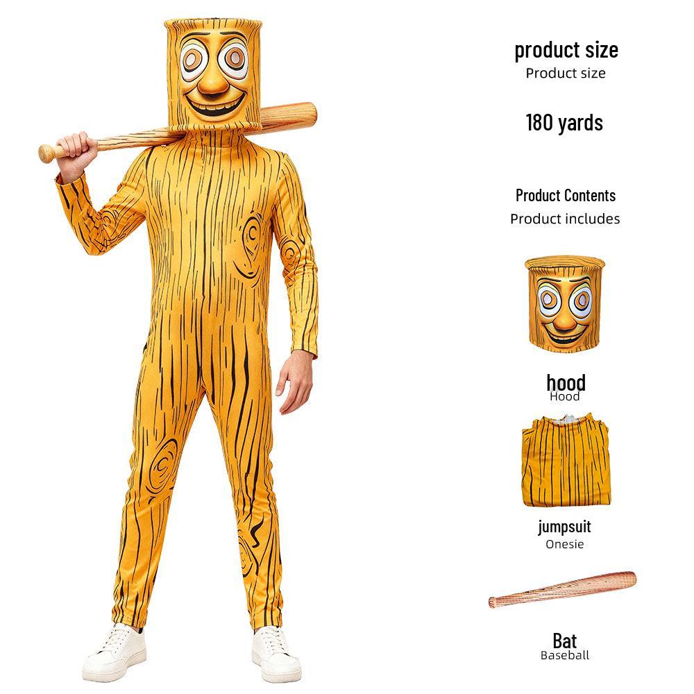 Shan Hai Jing Wooden Stick Man Halloween Cosplay Costume
