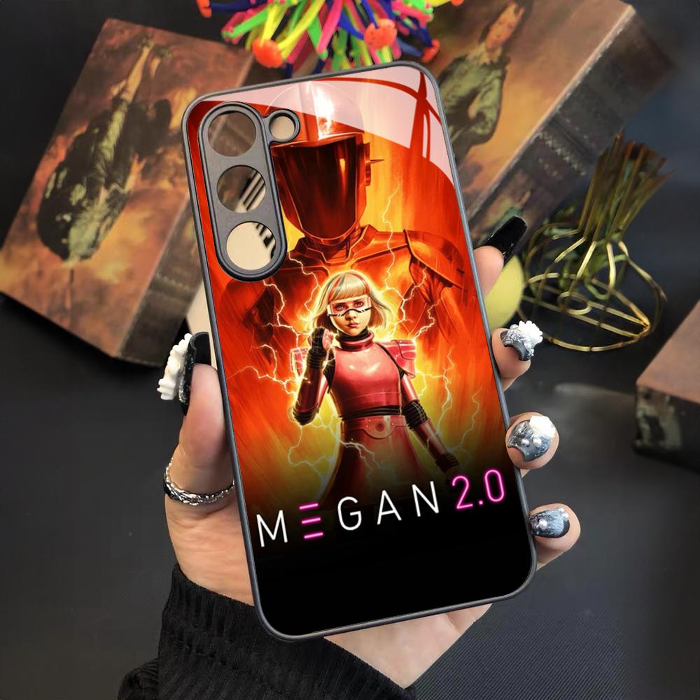 Megan Zeichenpuppe M3GAN Handyhülle Für Samsung Galaxy S26 S25 S24 S23 S22 S20 S21 Ultra Plus Fe Farbige Silberne Hülle
