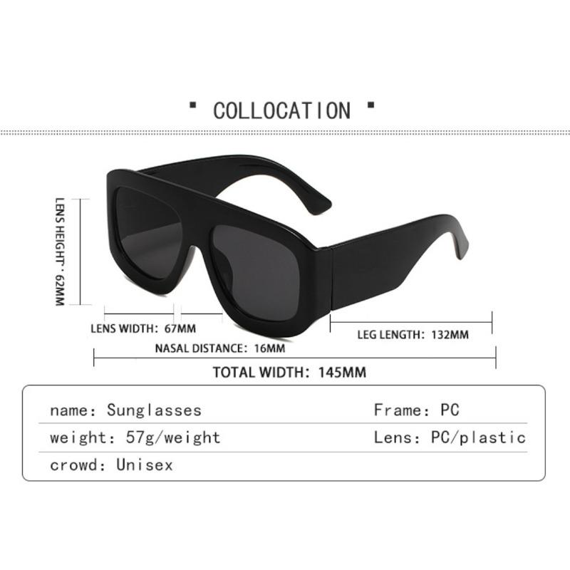 Retro Oversized Square Sunglasses for Women Men Latest Fashion Shades UV400 Outdoor Men Sun Glasses New Punk Eyewear