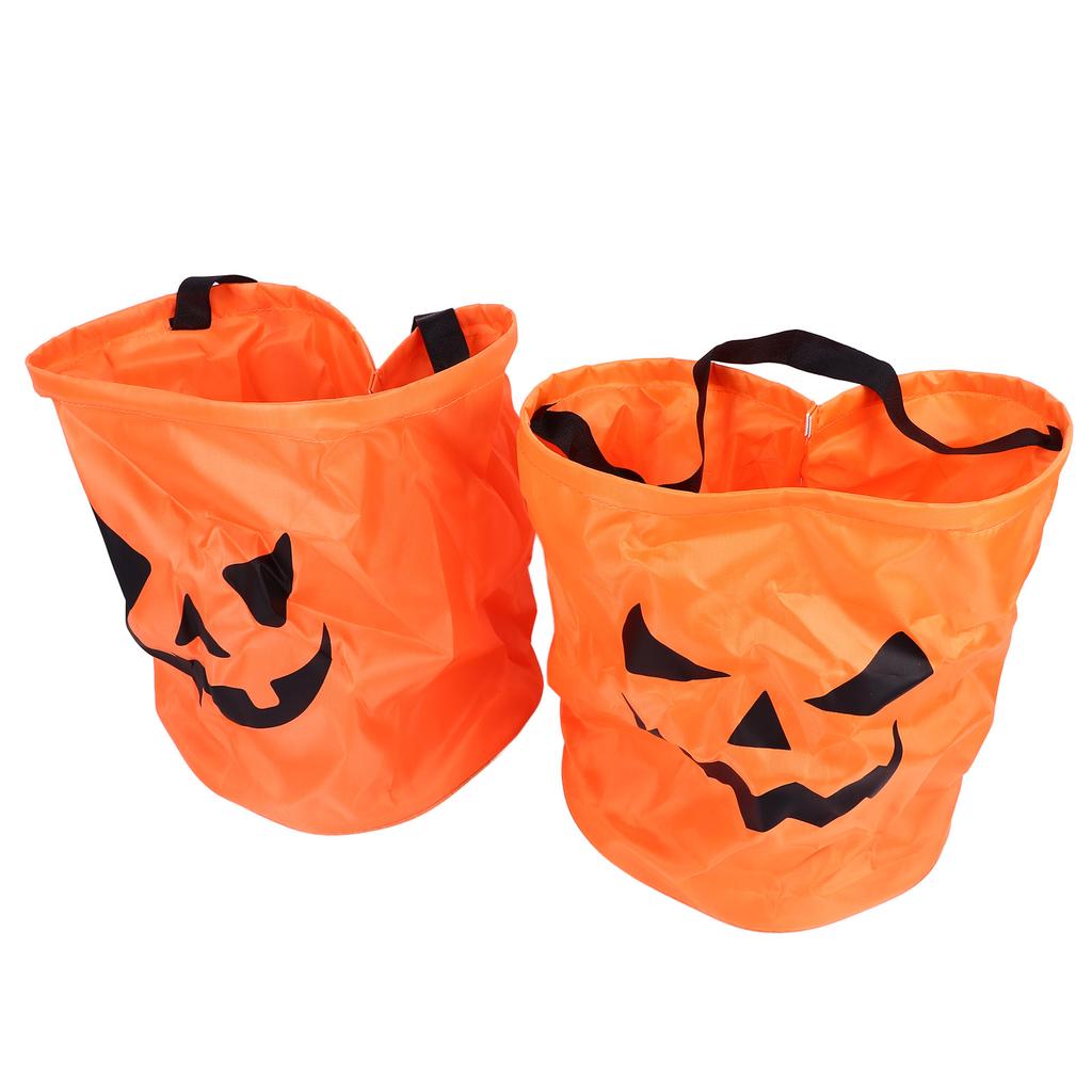 2PCS LED Light Halloween Candy Bag Handheld Light Up Trick Or Treat Party Bags for Halloween