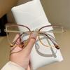 Oversized Vintage Glasses Women New Fashion Blue Light Blocking Eyewear Trendy Semi Metal Design Decorative Eyeglasses