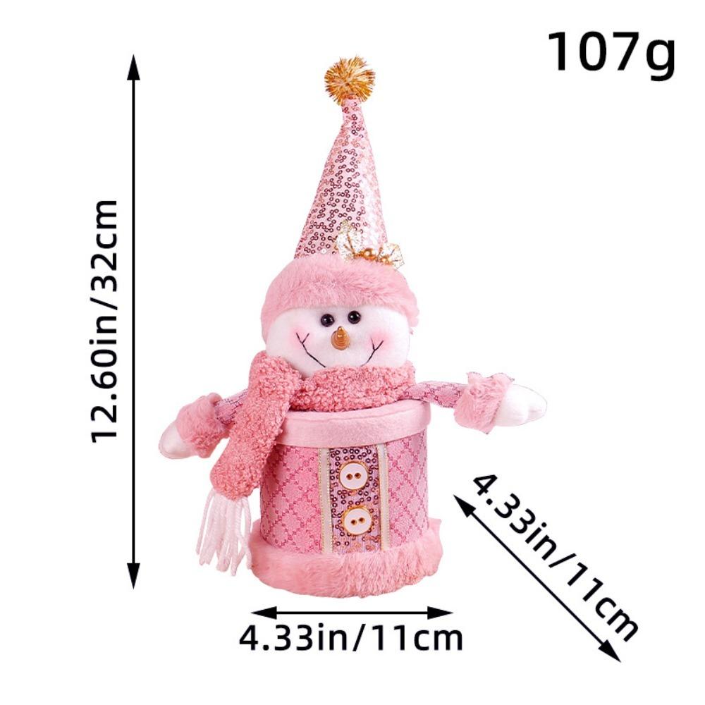 

Коробка конфет в виде оленя Санта-Клауса, сумка для яблок в канун Рождества, симпатичные бумажные коробки Snowman