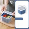 2 Grids Food Fruits Vegetables Storage Box Kitchen Ginger Garlic Box with Drain Basket for Kitchen Fresh-keeping Food Storage1PC