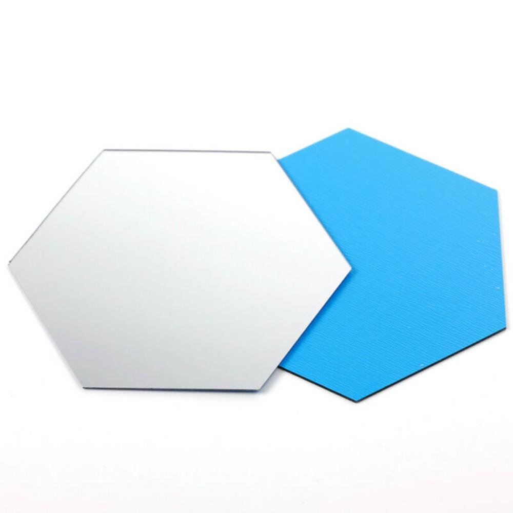 Room Wall Stickers 46*40*23mm Wall Stickers Hexagon Mirror Wall Sticker
