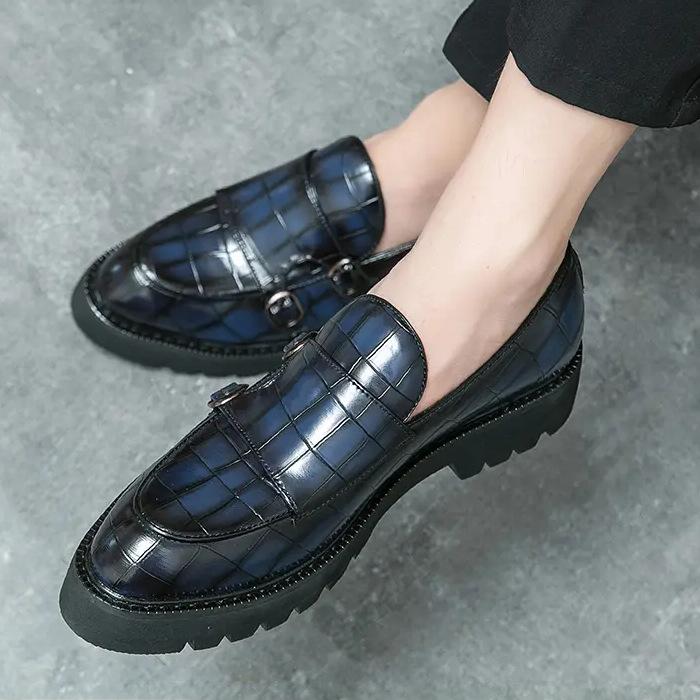 Men's shoes large size new casual leather shoes fashion British style foot shoes trend platform leather shoes can be