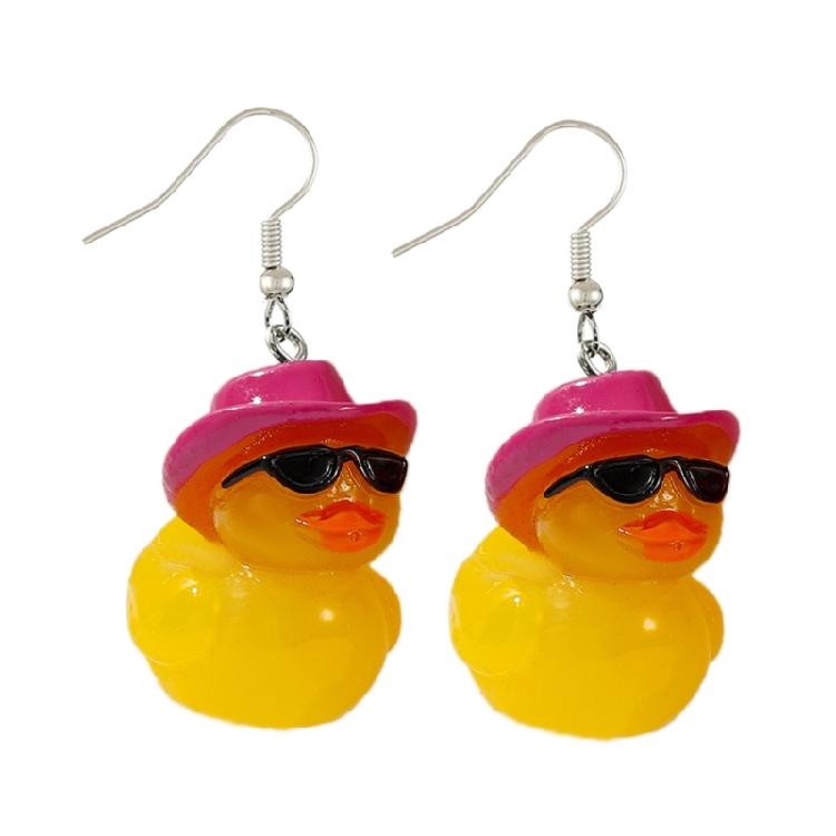 Fun and Vibrant Bag Pendant Creative Duck Pendant Keychain/Ear Rings Decorations