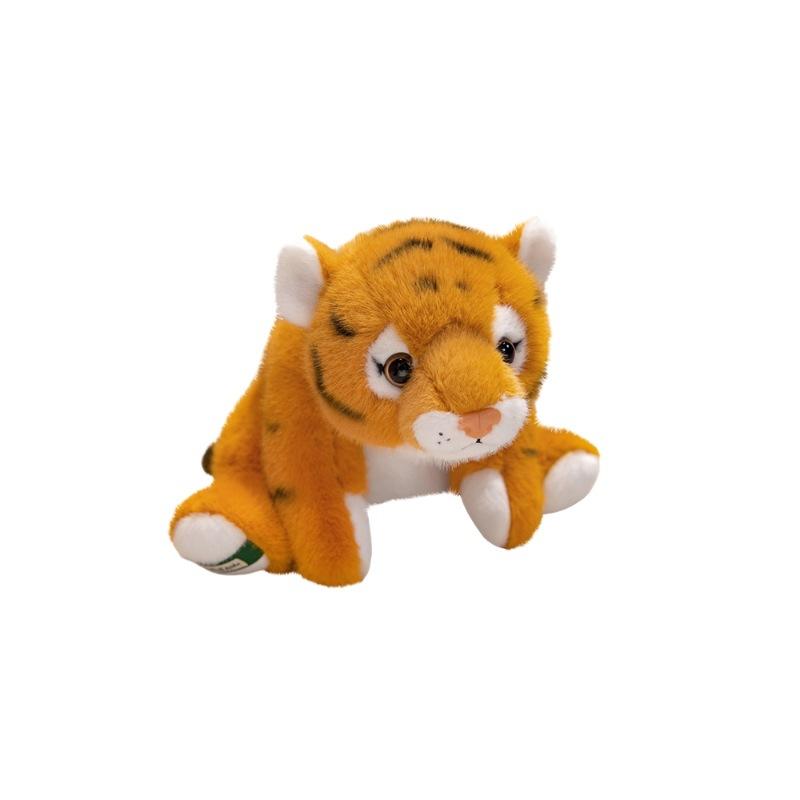 New Handmade Tiger Plush Toys Premium Lifelike Forest Animal Doll Cuddly Cozy Lying Prone Tiger Doll Lovely Home Decro 30cm жёлтый