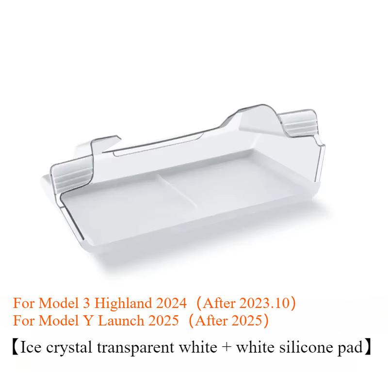 For Tesla Model 3+ Model Y Launch 2025 Under Screen Storage Box Central Control Hidden Storage Organizer Tray Car Accessories