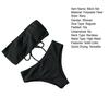 2Pcs/Set Women Bikini Set Bandeau Strapless Swimming Bra High Waist Swimming Briefs Set Beach Pool Bathing Suit