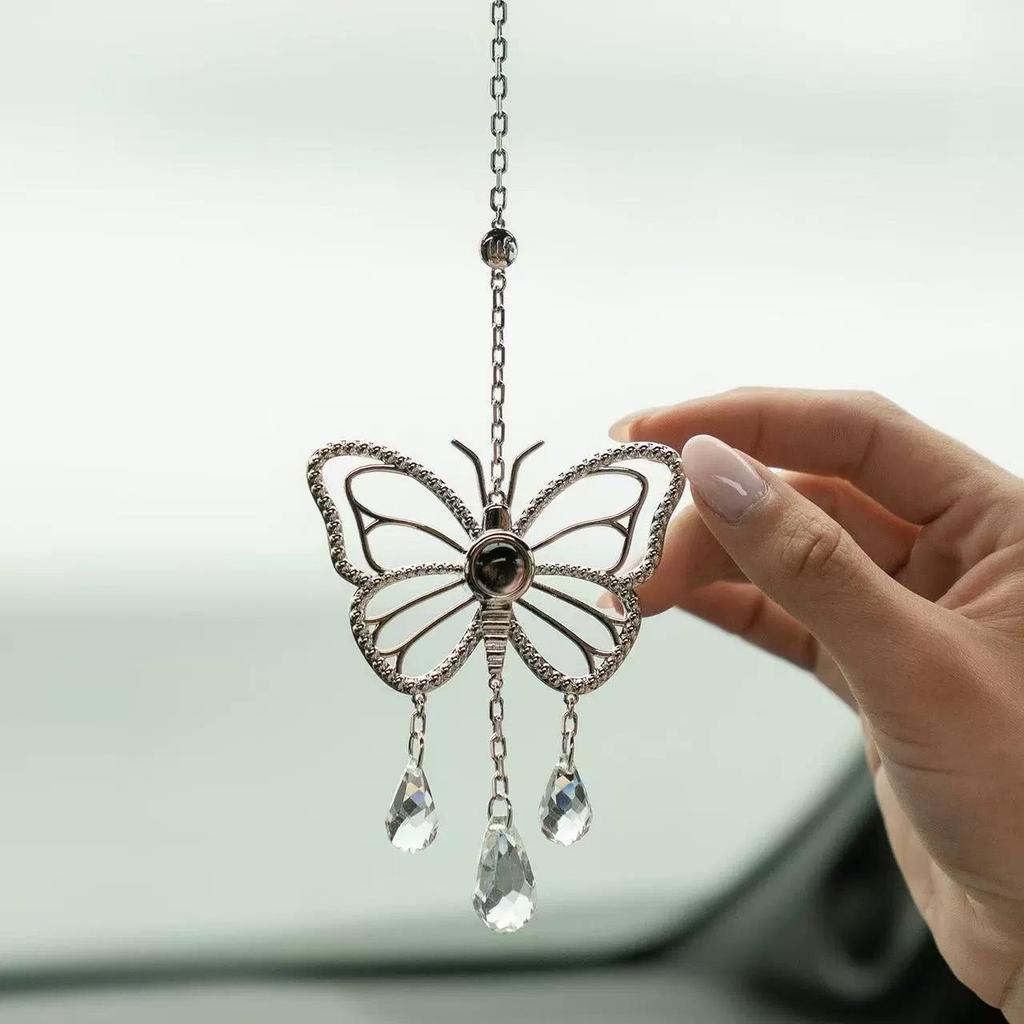 Butterfly Projection Necklace: 'I Love You' in 100 Languages, Perfect for Thanksgiving & Christmas