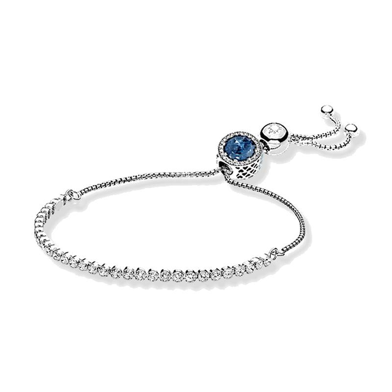 Pandora Brilliant Heart Charm 925 Silver Bracelet Women s Glacier Blue/Starry Sky Blue/Cherry Red ZT0134