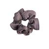 A Simple and Elegant French Retro High-end Black Ear-trimmed Flower Bud Satin Large Intestine Hair Tie