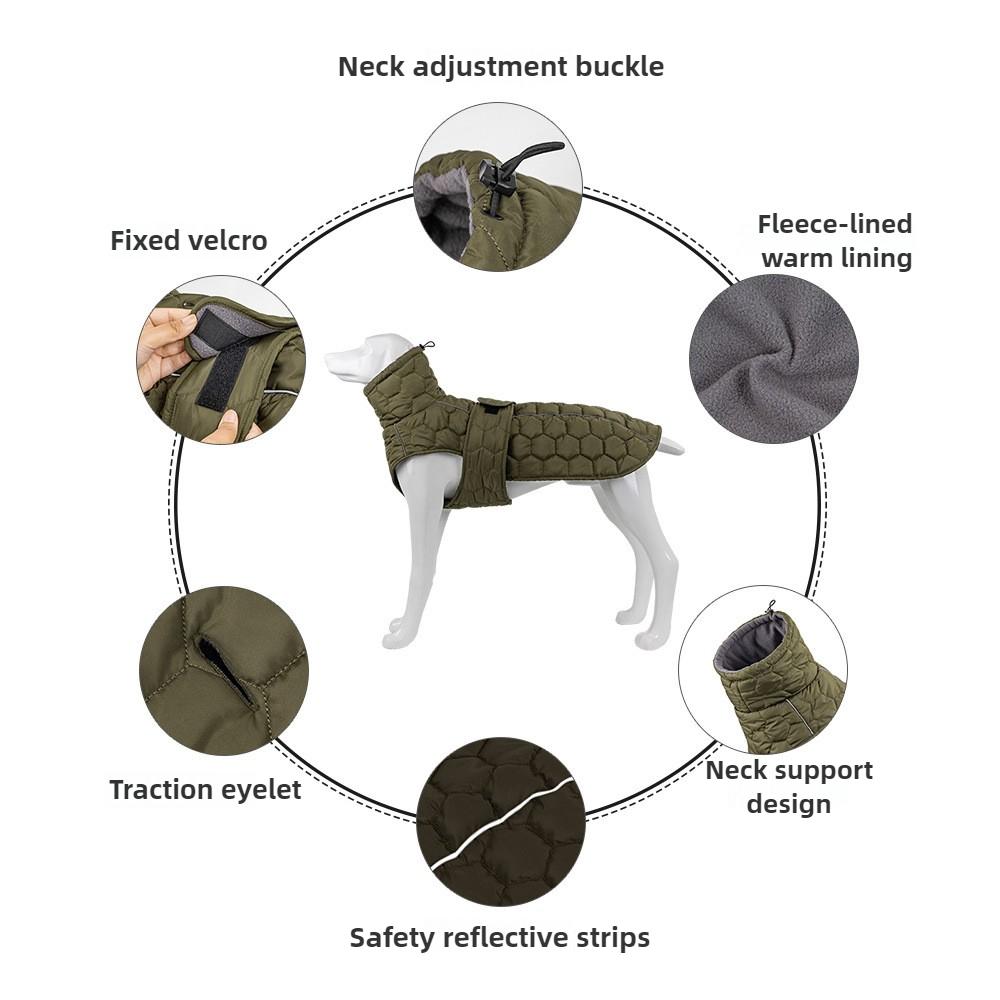 Roupa de Inverno para Animais de Estimação Roupa de Algodão Grosso para Cães Roupa para Cães Grandes Jaqueta Suprimentos para Animais de Estimação Roupa