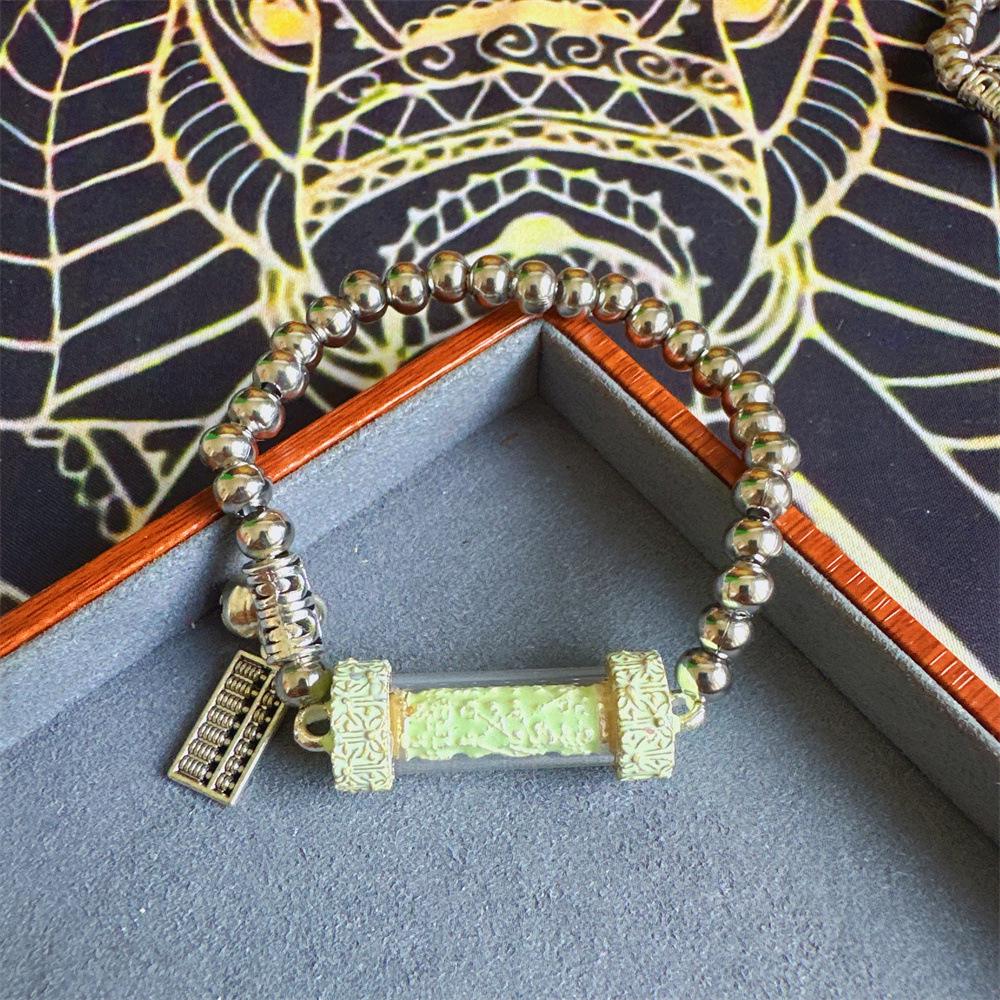 

Thai Buddhist Brand LP Suthi Talisman Bracelet - Original Temple Genuine with Takrut Thai Scripture.