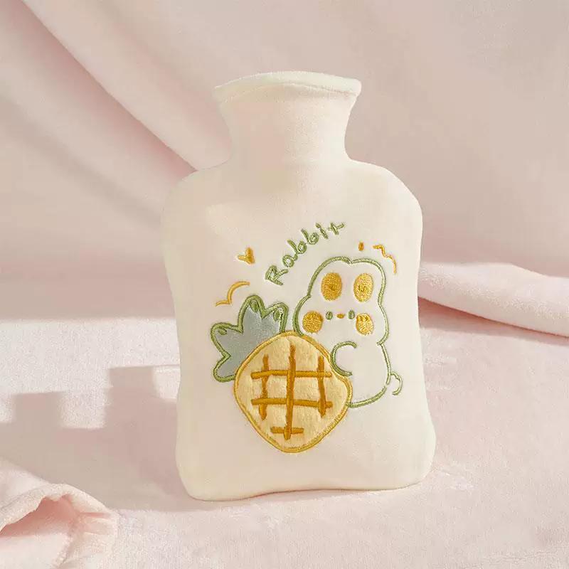 Hot Water Bottle, Water-Filled Warm Water Bag, Explosion-Proof, Large Size for Applying on the Stomach, Special for Girls during Their Period, Small