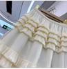 Elegant Plus Size A-line Mesh Patchwork Skirt - Fairy Gauze, Fluffy Layered Cake Design