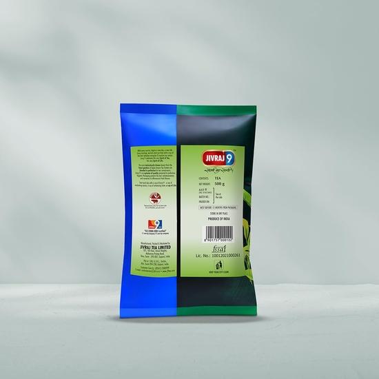 Jivraj 9 CTC Tea Leaf Combo Pack 1 kg And 500g, Premium Assam Tea Leaves, Crush-Tear-Curl Tea Leaf Process, Pack of 2
