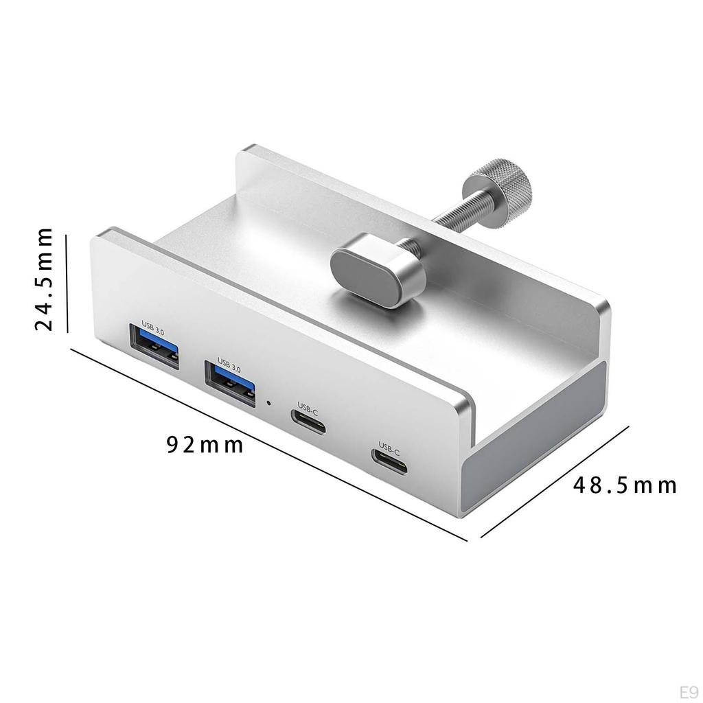 4 Port Aluminum External Dock Hub Converter, Lightweight And Durable Card , USB3.0 Extender for