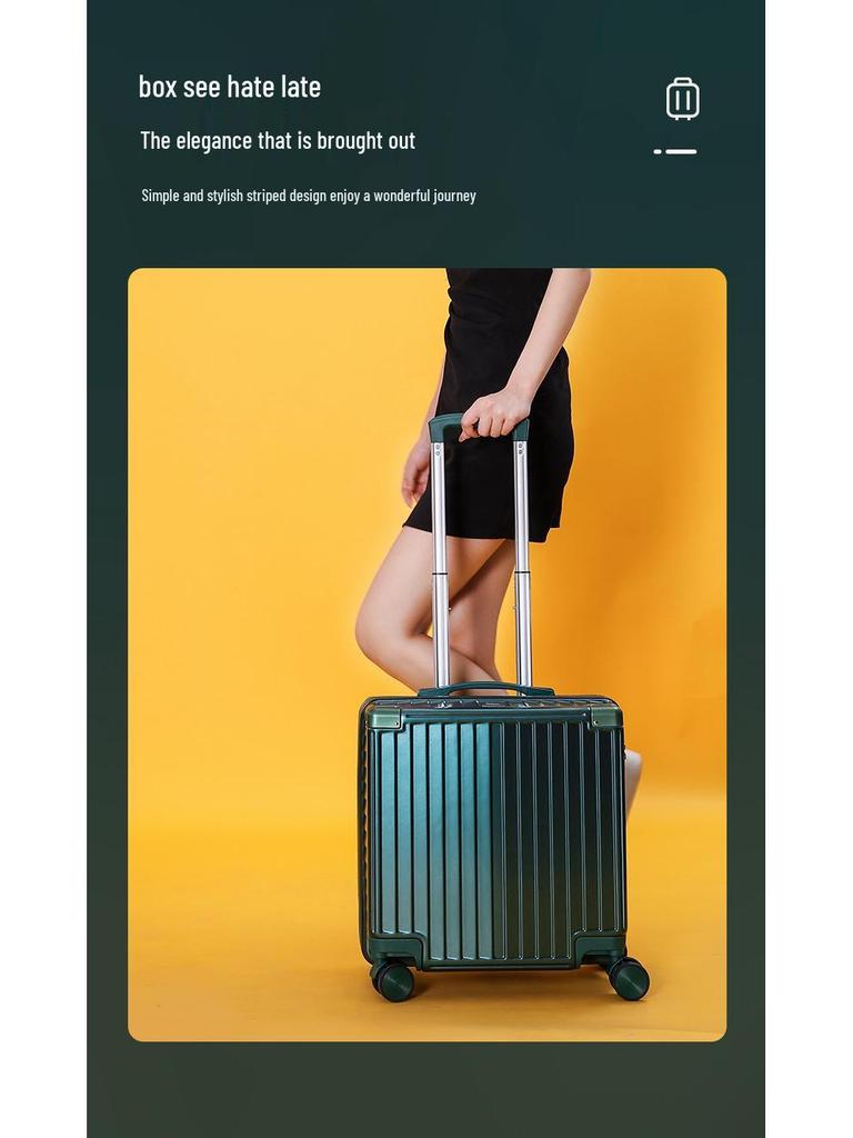 Lightweight Mini Trolley Suitcase with Combination Lock, 18-20 Inch - Ideal for Students and Kids.