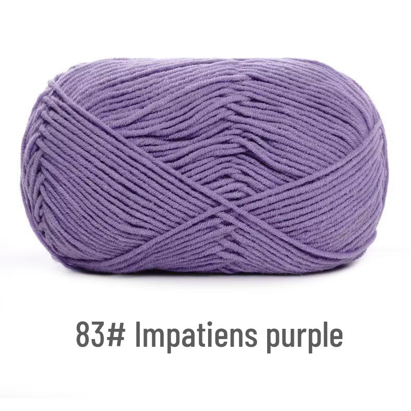 Su He 4-Strand Combed Cotton Yarn for Handmade Knitting: DIY Milk Cotton for Dolls, Cushions, and Blankets.