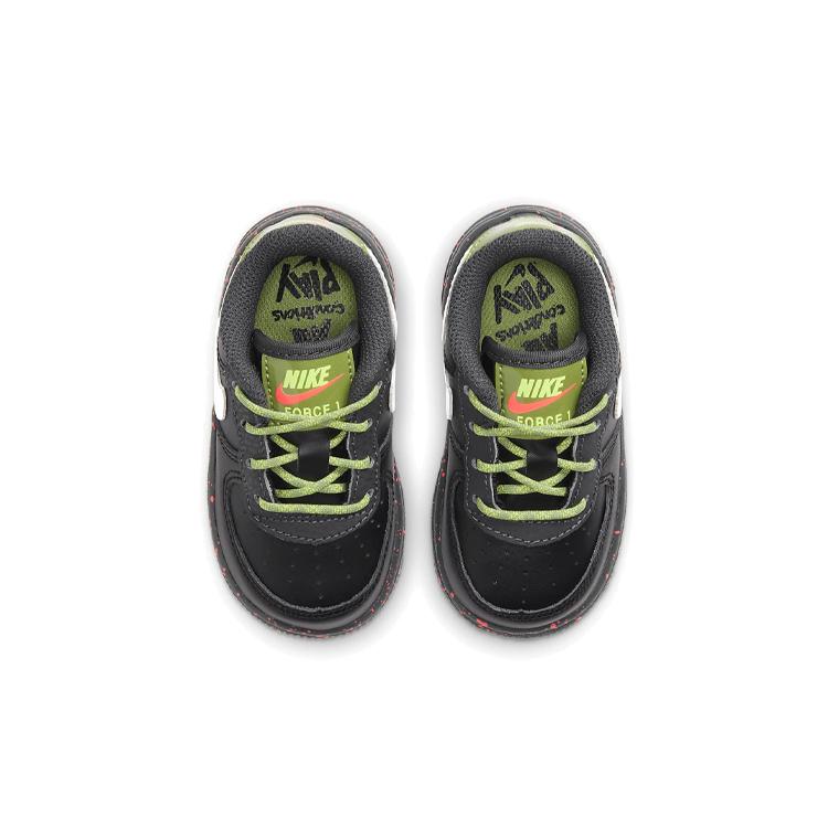 Nike Air Force 1 Low Top Toddler Shoes Black Green Infant And Toddler DC2099-001