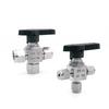 Fit 3/4/6/8/10/12-20mm 1/8" 1/4" 3/8" 1/2" OD Tube Tee L-Port Compression Ball Valve 304 Stainless Water Gas Oil