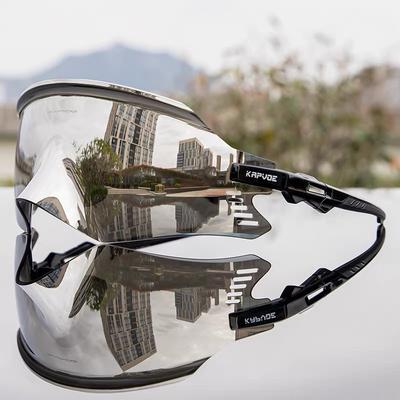 Lunettes de randonnée Kapvoe Lunettes de soleil de sport Lunettes pour vélo de route VTT Lunettes de protection pour équitation Sport pour homme femme Lunettes de cyclisme