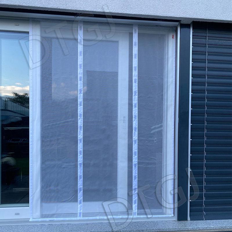 Magnetic Door Screen White Mosquito Net Customized Size Summer Insect Automatic Closing Suitable for Large Sliding Glass