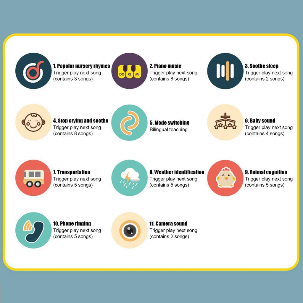 Baby Phone Toddlers Musical Toy Pretend Phone Call Toy Car Bilingual Story NaMachine Kitty Shape for Enlightment