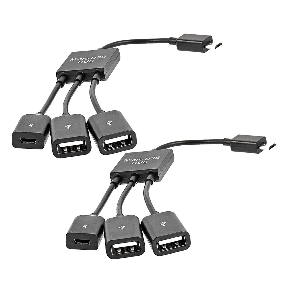 

2 шт., цифровая камера, флэш-накопитель, мобильный телефон, микро-USB-концентратор, OTG-кабель-адаптер, преобразователь 3 в 1
