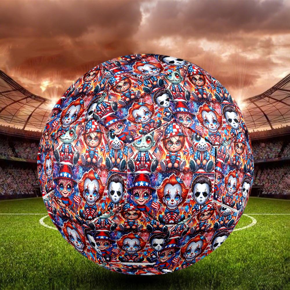 horror movie Print Size 5 Soccer Ball, Standard Match Football for Sports Game and Team Practice, Ideal Gift for Soccer Fans