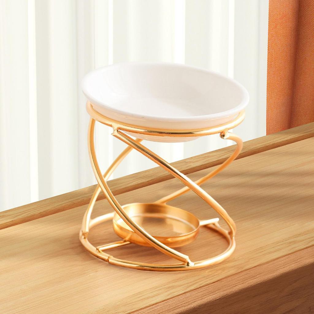 Podgrzewacz do olejków zapachowych z miejscem na podgrzewacz typu tealight i ceramiczną miseczką na woski zapachowe