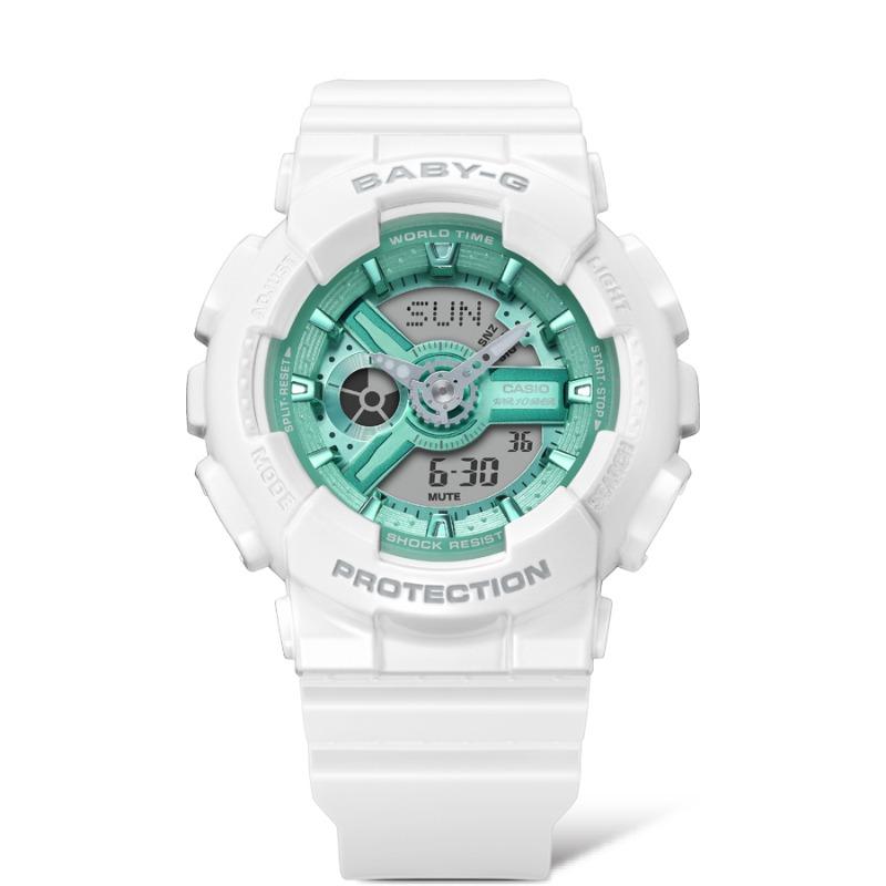 Casio Men's Resin 100M Water Resistant Analog Shock Resistant Quartz Watch BA-110XWS-7A