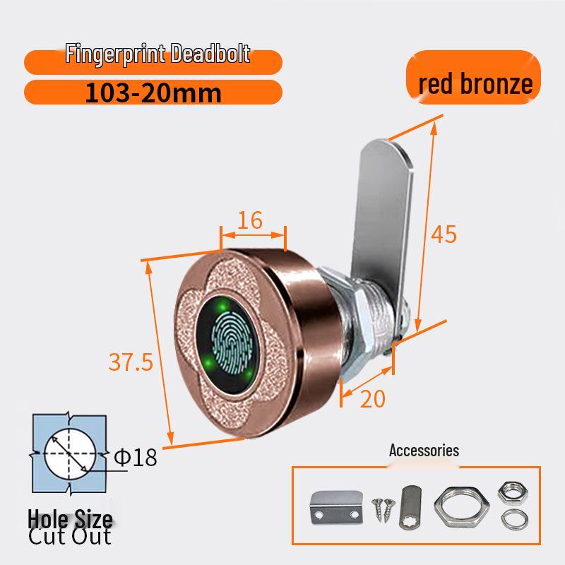 Smart Fingerprint Cabinet & Drawer Lock for Desks & Mailboxes