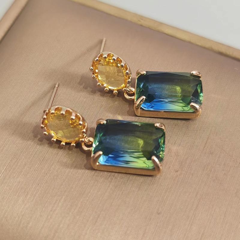 Quadratische Zirkon Tropfen Ohrringe für Frauen 2023 Neue Mode Hochzeit Engagement Party Schmuck Zubehör