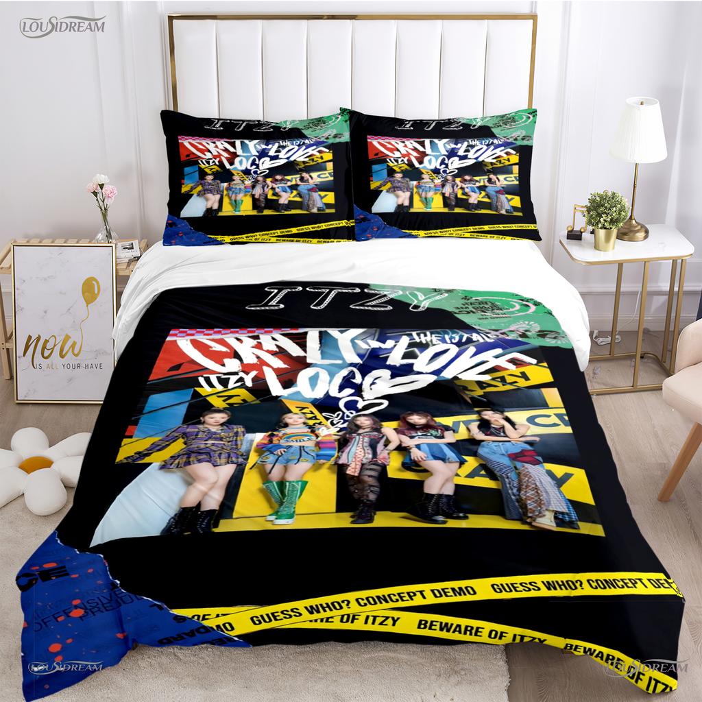 Itzy-Korean Singing Group All Season Duvet Cover Comforter Bedding Set Soft Quilt Cover And Pillowcases Single/Double/Queen/King