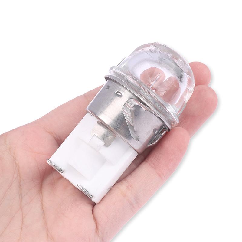 1 Pc Microwave Lamp Oven Light Bulb W/ Base 25W Voltage 110V / 250V Flat Head Tempered Glass Heat Temp Resistant 500℃