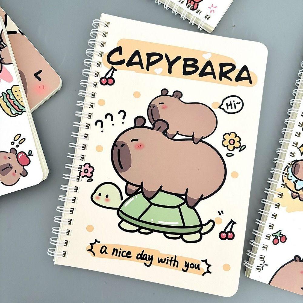 Capybara Spiralhefte A5 Lite Notisblokk Notisblokk Capybara Notisbok Studentdagbok