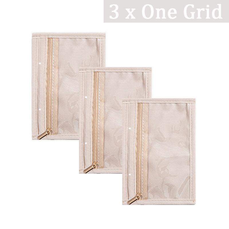 Hochwertiges Transparentes Schmuckaufbewahrungsbuch Samt mit Reißverschluss Halskette Ordner Aufbewahrungsbuch Luxus PU Leder Klarsichthüllen