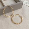 Retro Metal Circle Earrings Internet celebrity design earrings New trendy foreign style earrings