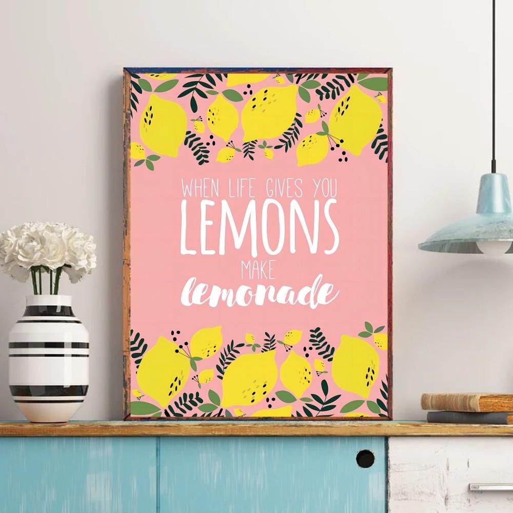 Fruit lemon Vintage Posters Sticky Whitepaper Prints Posters Artwork Posters Wall Stickers