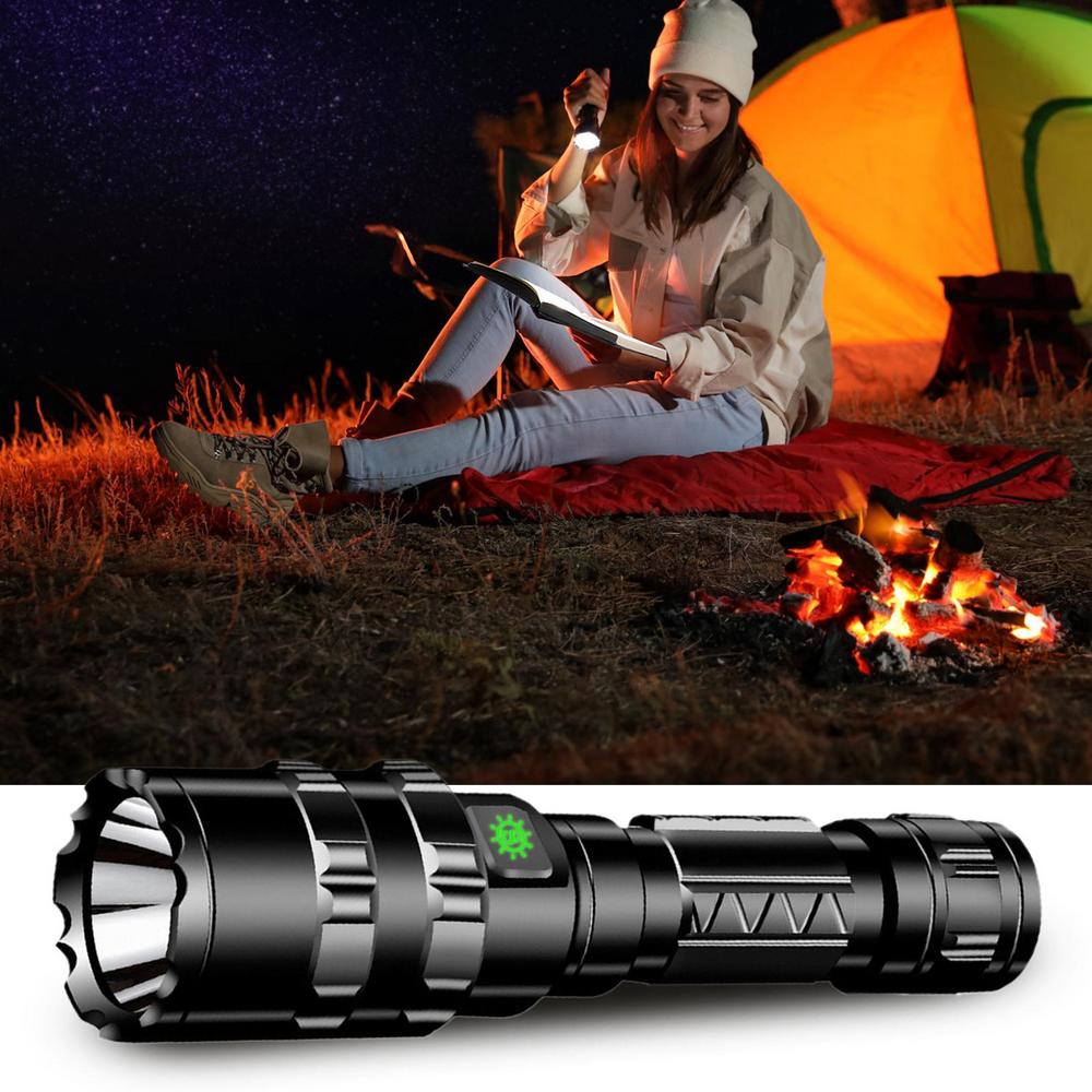 Strong Flashlight USB Rechargeable Outdoor Torch Multi-Mode Portable Waterproof Flashlight For Hunting Hiking Climbing Adventure