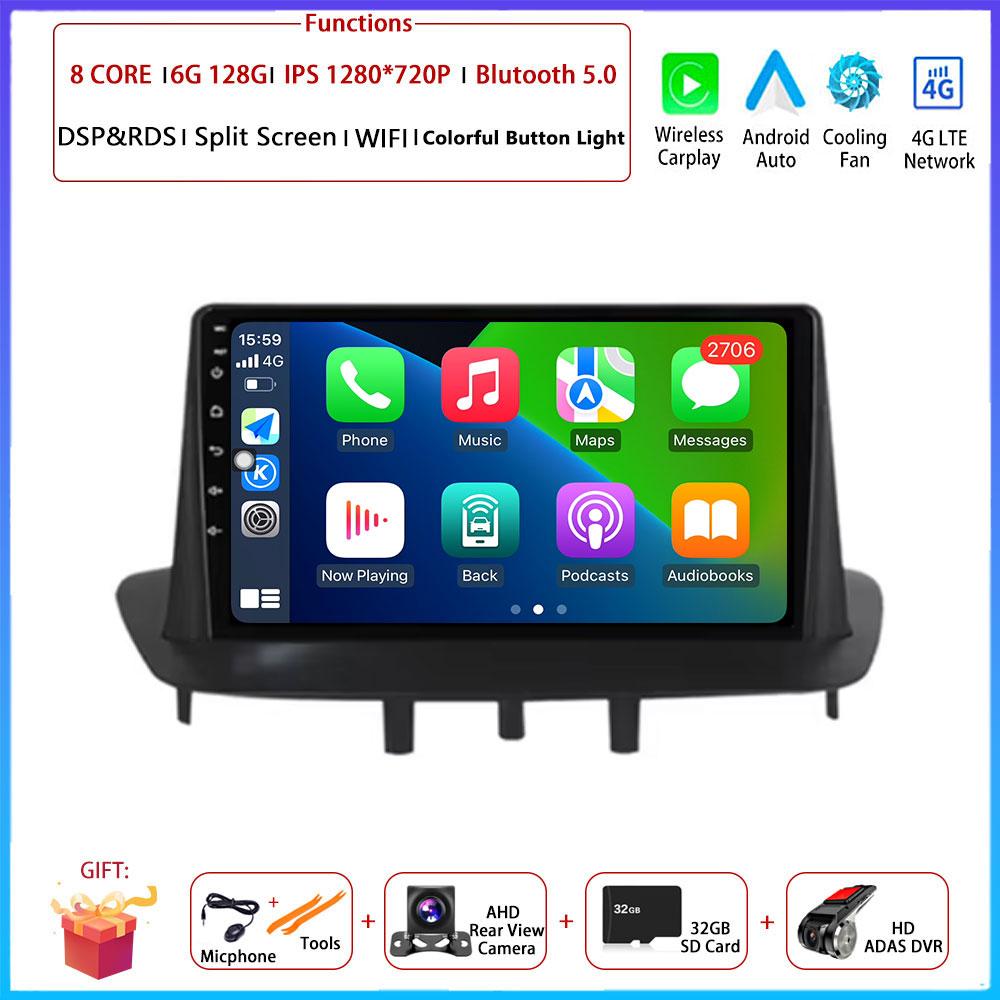Android OS For Renault Megane 3 Fluence Samsung SM3 2008 - 2014 Car Radio Stereo Multimedia Video GPS Navigation Player BT 5.0
