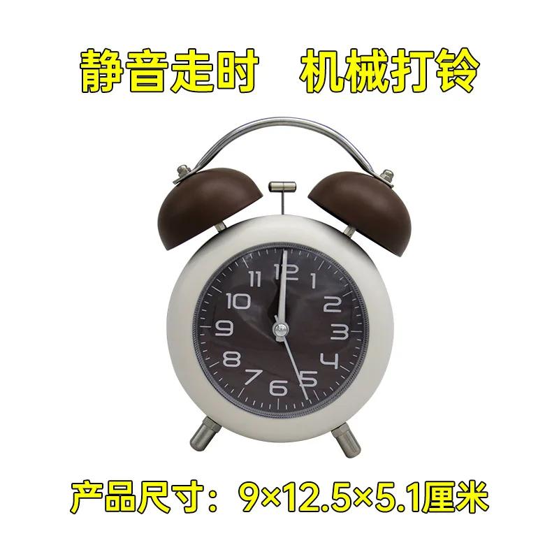 

Детские школьные настольные электронные часы с подсветкой, бесшумные, симпатичные, механические, с будильником коричневый