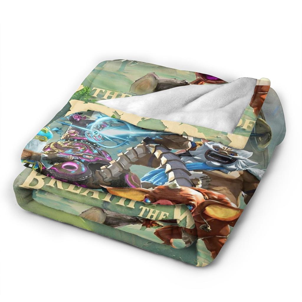 Z-Zeldas Breath Of The Wild Blanket Plush Funny Breathable Throw Blanket for Bed Sofa Decoration,