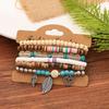 Bohemian Coconut Shell Wood Beads Beaded Soft Pottery Pearl Stone Leather Men's and Women's Bracelets Bracelets