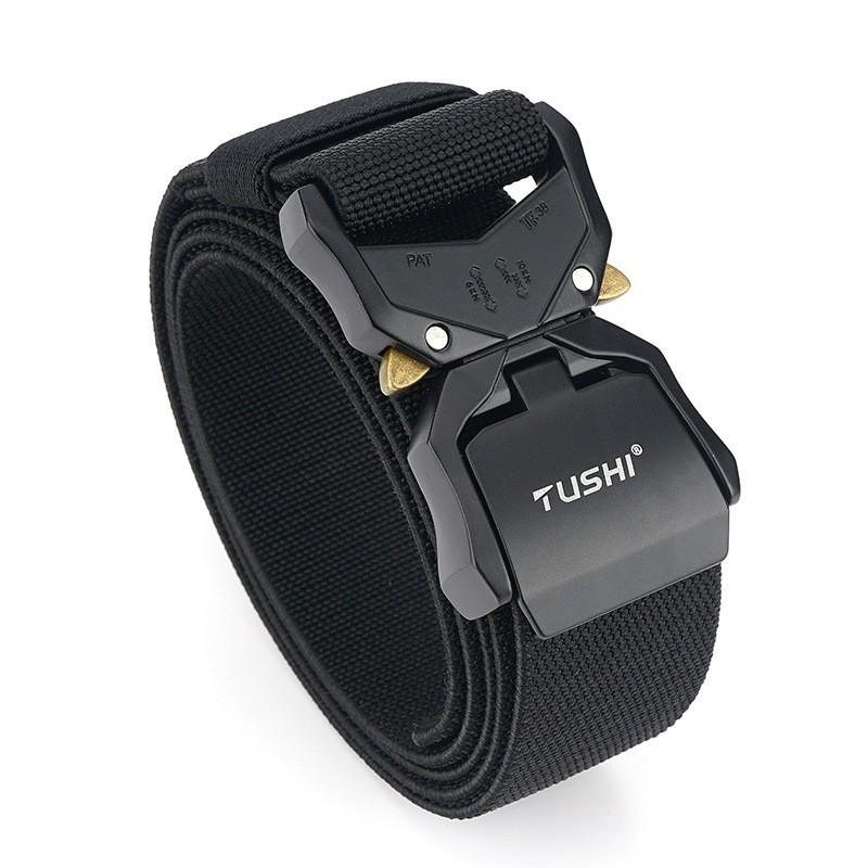 

3.8cm Double Quick-Release Aluminum Alloy Buckle Nylon Belt Men s Cobra 125cm чёрный