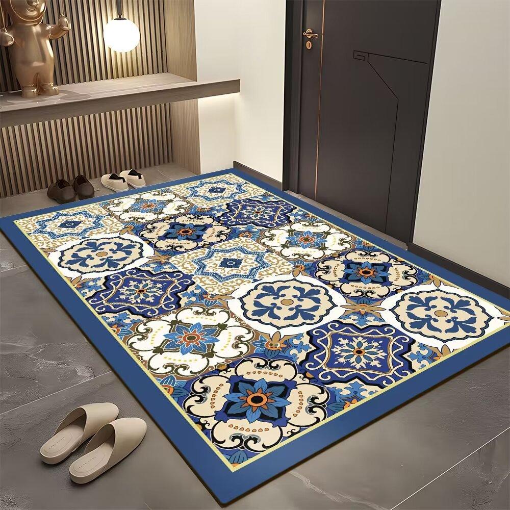Tile Entrance Door Dirt-Resistant Bathroom Floor Mat Household Foot Mat Door Wear-Resistant Floor Mat