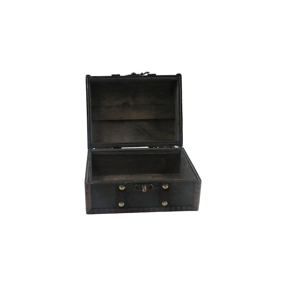 Pirate Wooden Retro Treasure Chest Antique With Buckle Lock Jewelry Organizer Box Practical Storage Box Sundries